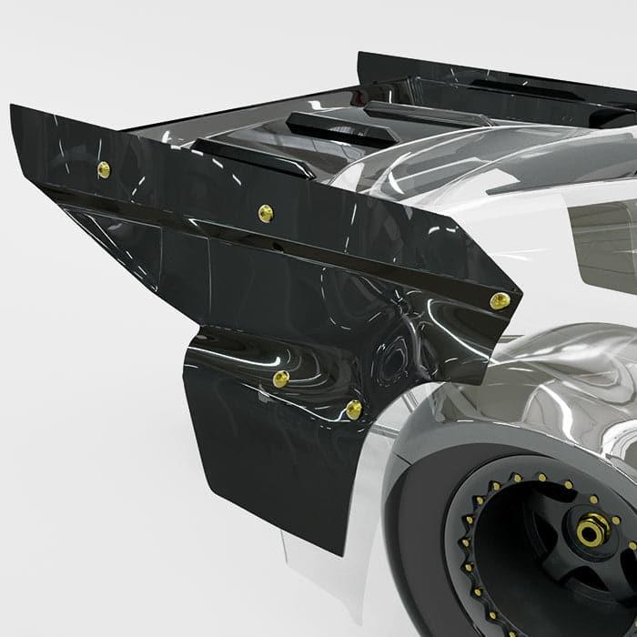 BITTYDESIGN 1/10 Pro Drag Racing Clear Wing for Ekanus Drag Body