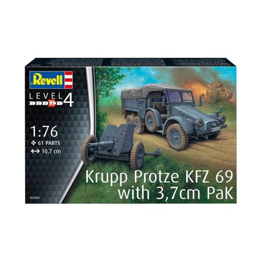 REVELL 1/76 Krupp Protze KFZ 69 with 3.7cm PaK