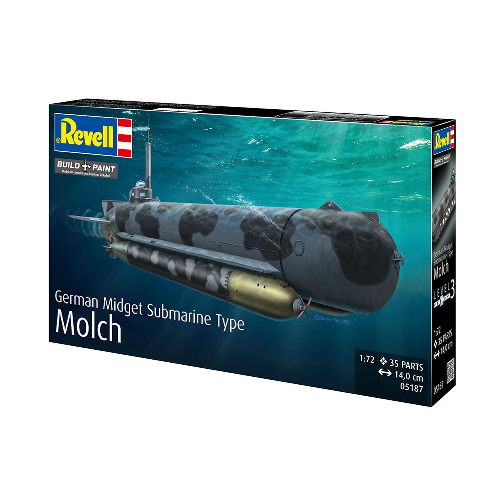 REVELL 1/72 GERMAN MIDGET SUBMARINE TYPE MOLCH