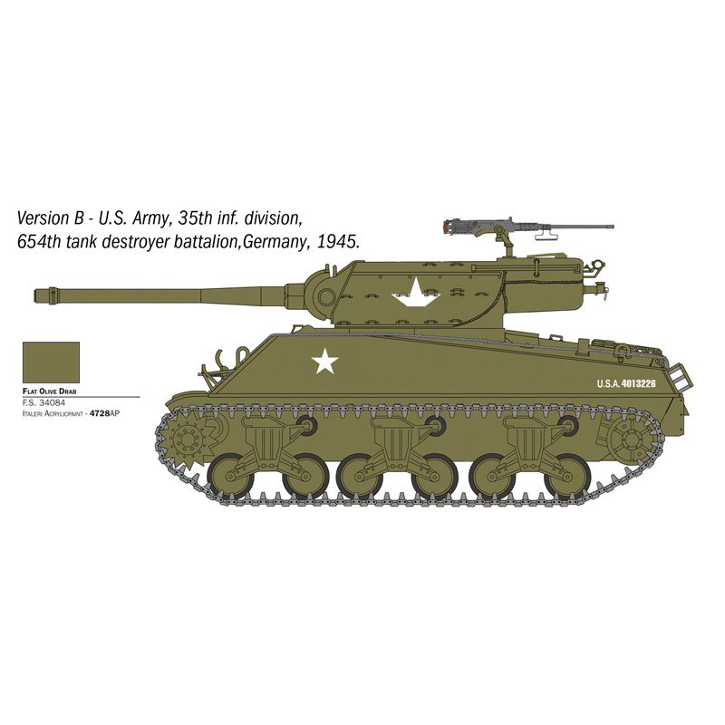 ITALERI 1/35 M36B1 90mm Gun Motor Carriage