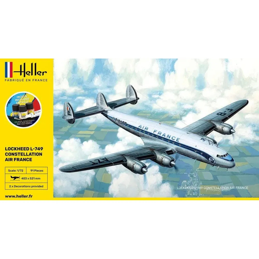 HELLER STARTER KIT 1/72 L-749 Constellation Air France