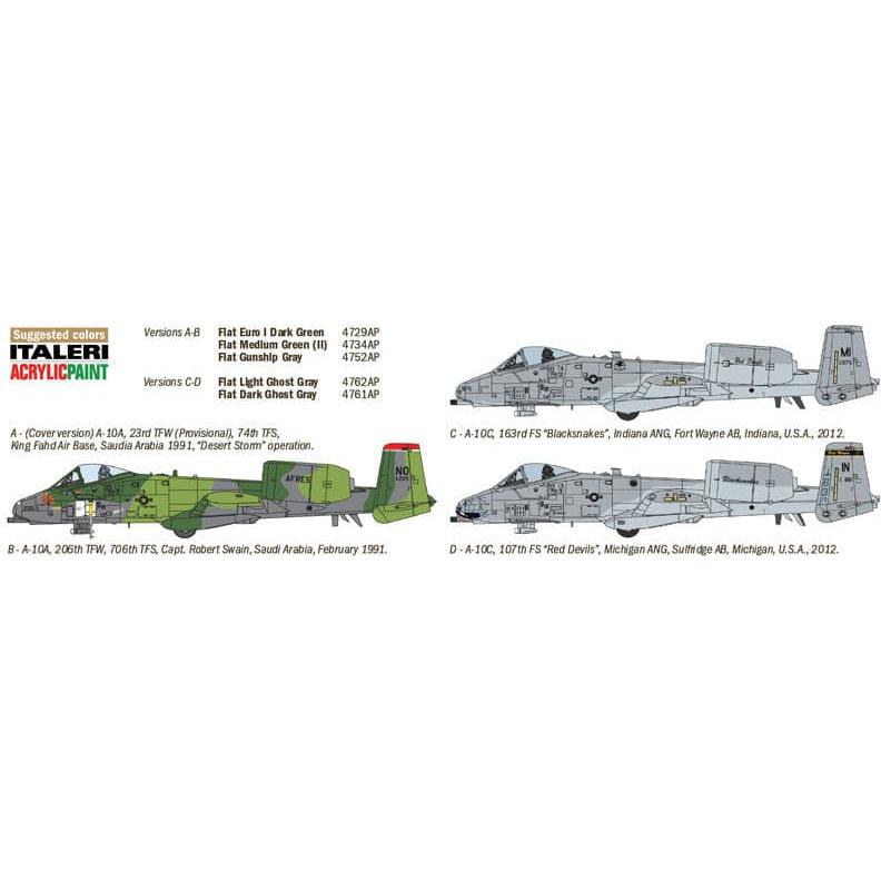 ITALERI 1/72 A-10 A/C Thunderbolt II 25th Anniversary Gulf