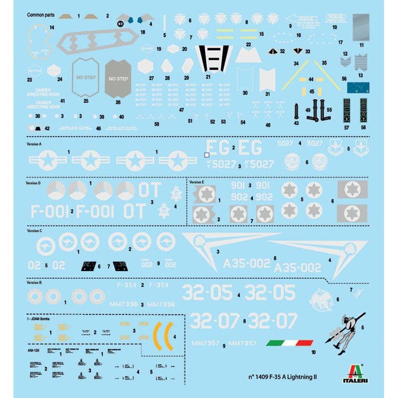 ITALERI 1/72 F-35A Lightning II CTOL Version *Aus Decals*