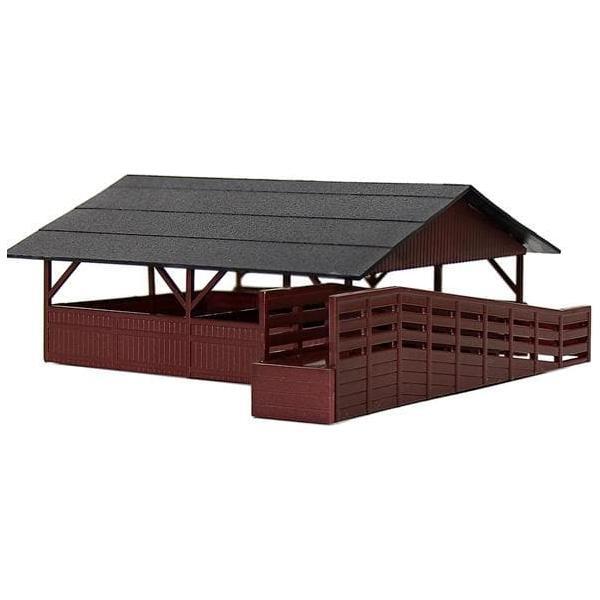 EVE MODEL HO Horse Stable Red/Grey