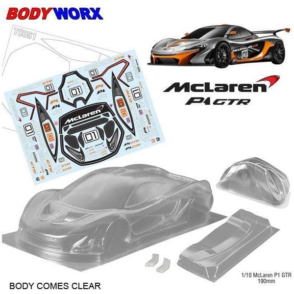 BODYWORX Clear Body McLaren P1 GTR 1/10th 190mm