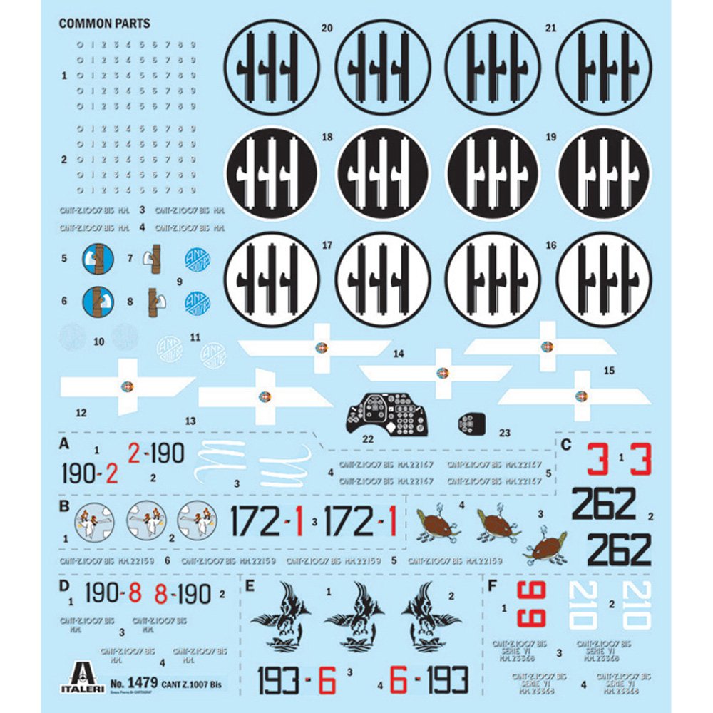 ITALERI 1/72 CANT Z.1007 Alcione- Super Decal Sheet