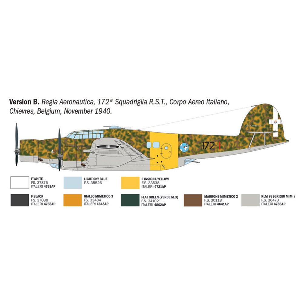 ITALERI 1/72 CANT Z.1007 Alcione- Super Decal Sheet