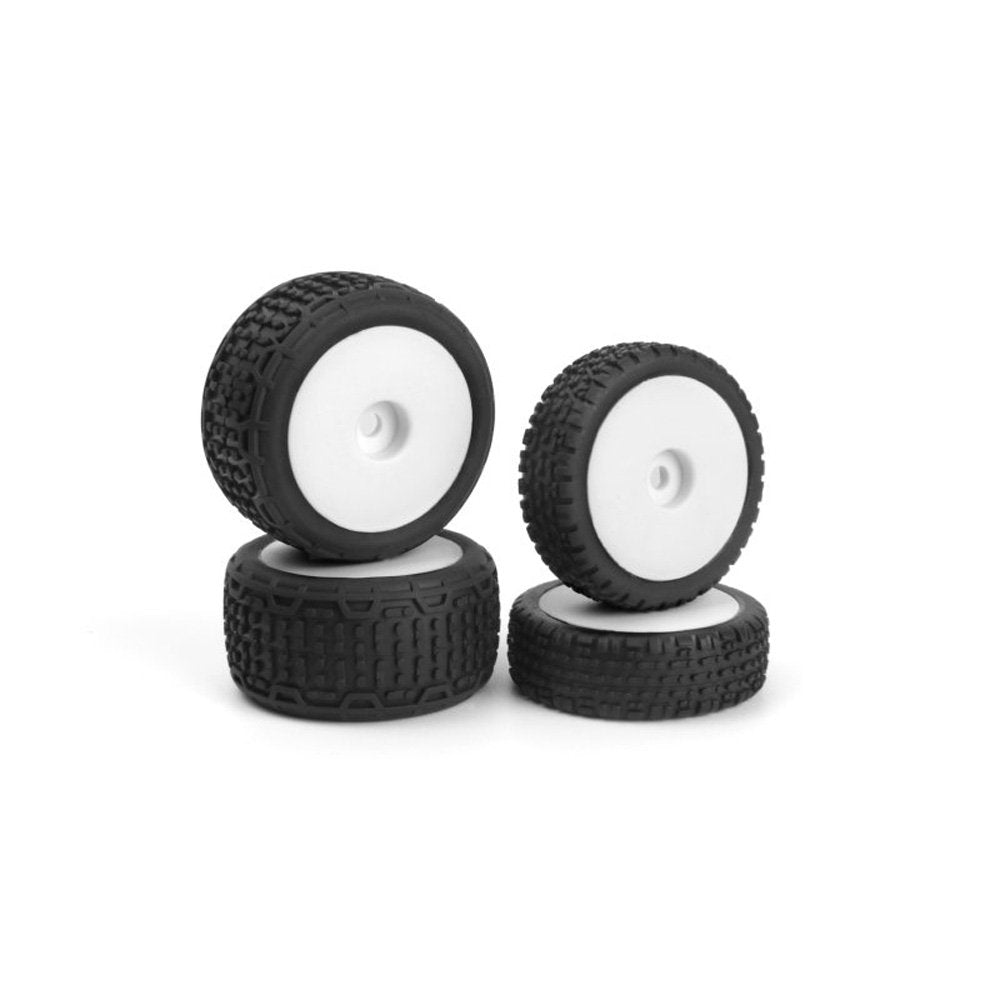 MAVERICK MICROBE BUGGY WHEEL/TYRE SET (WHITE/FRON