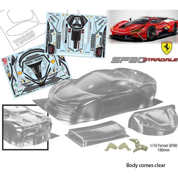 BODYWORX Clear Body Ferrari SF90 1/10th 190mm