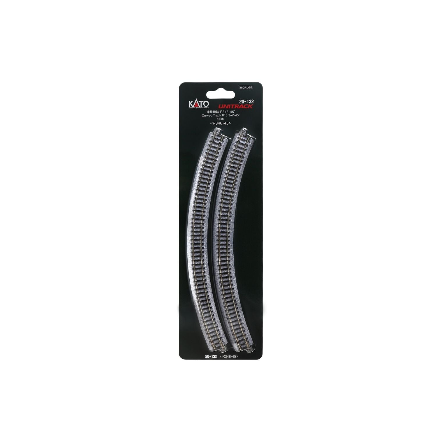 KATO N Unitrack Curved Track R348-45D (4 Pack)