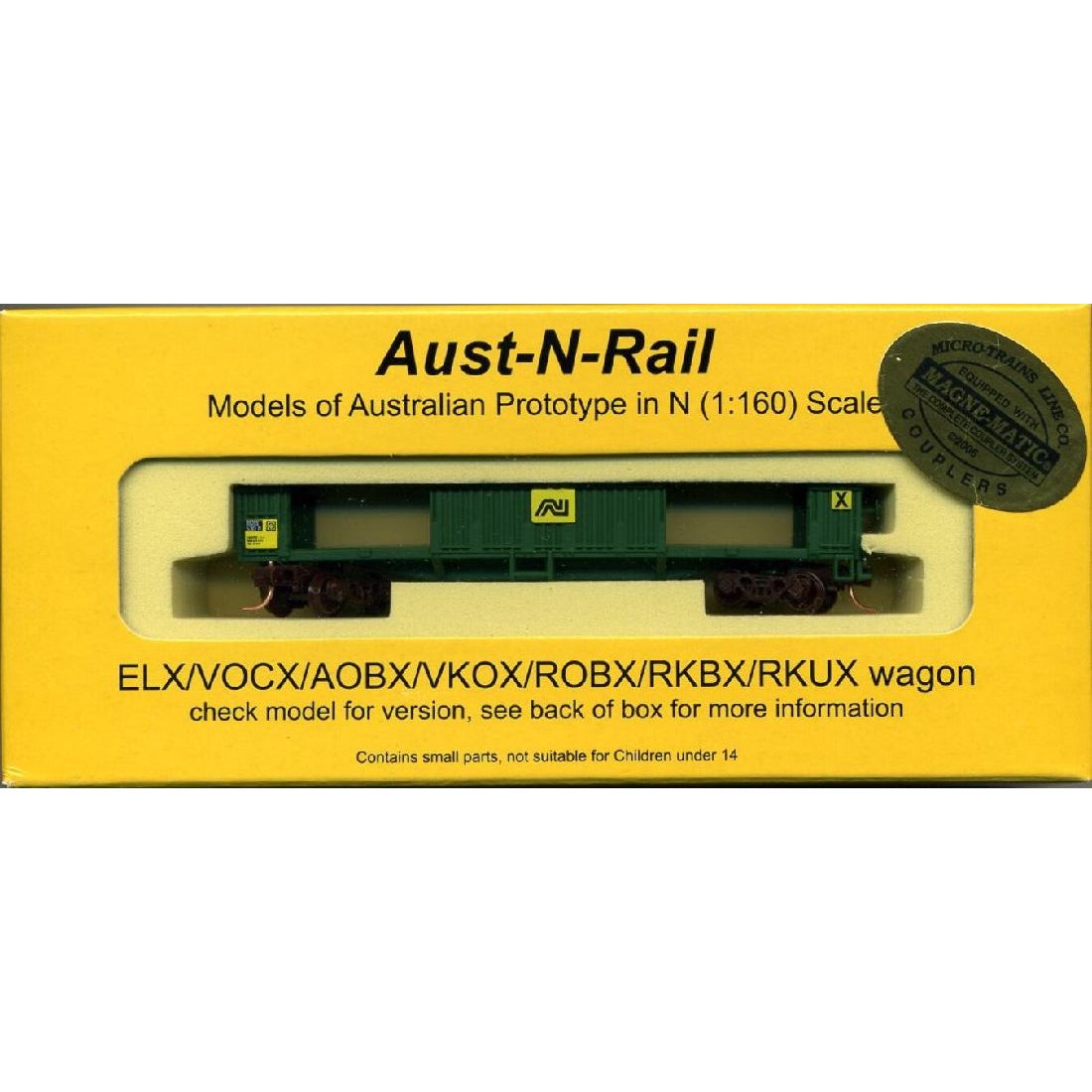AUST-N-RAIL N RKBX (ELX no doors) AN lettering no 530, in