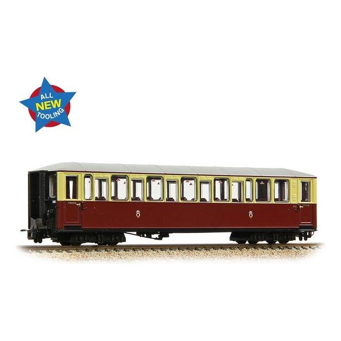 Narrow Gauge Ffestiniog Railway 'Tin Car' Saloon Third No. 120 FR Crimson & Cream