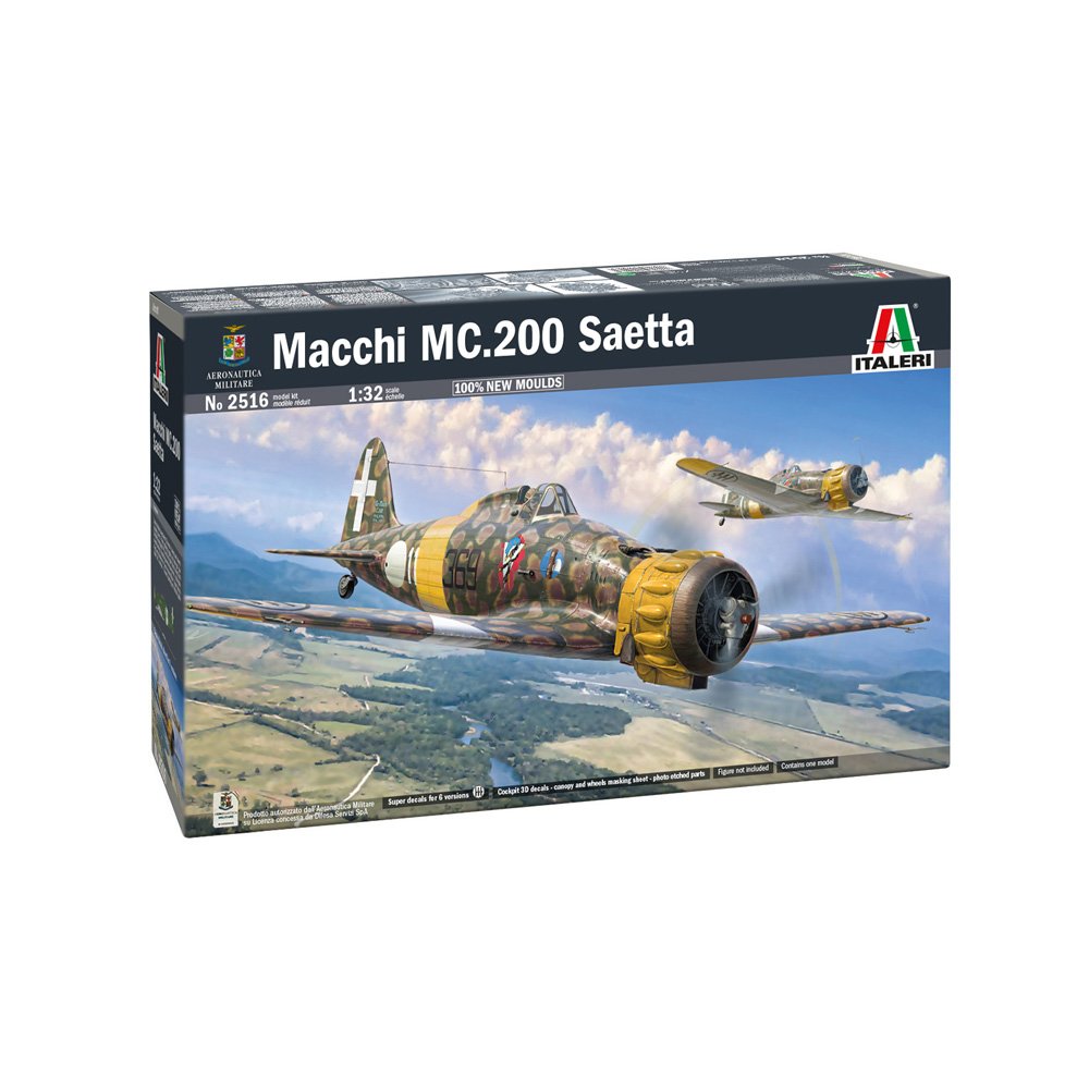 ITALERI 1/32 Macchi MC.200 Saetta - 100% New Moulds and 3D Decals