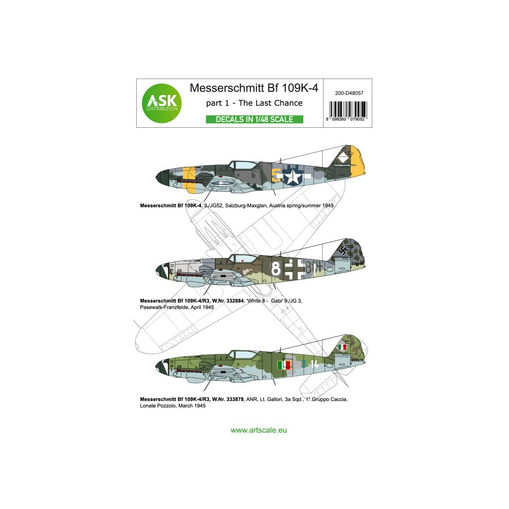 ASK 1/48 Messerschmitt Bf 109K-4 part 1 - "The last chance", captured birds