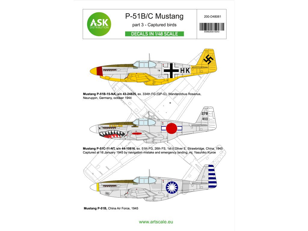 ASK 1/48 P-51B/C Mustang part 3 - Captured birds