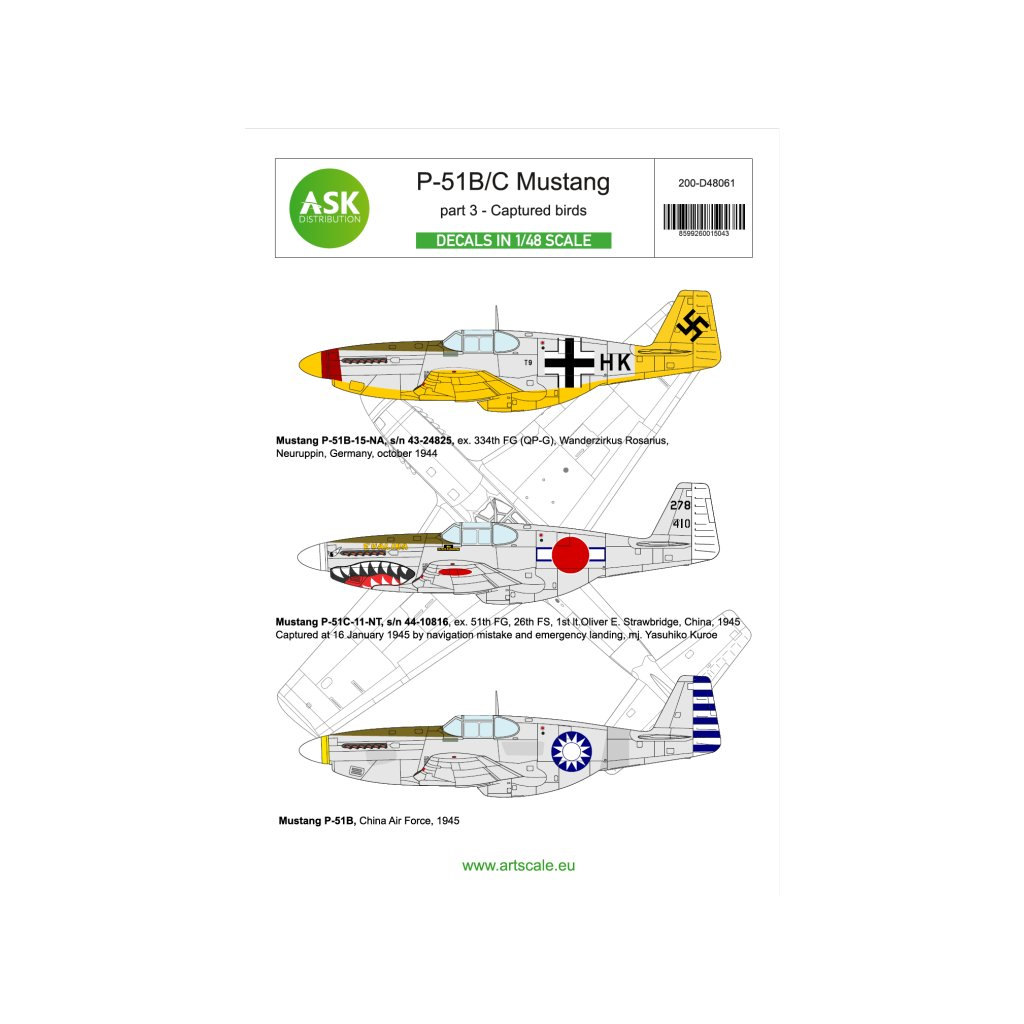 ASK 1/48 P-51B/C Mustang part 3 - Captured birds