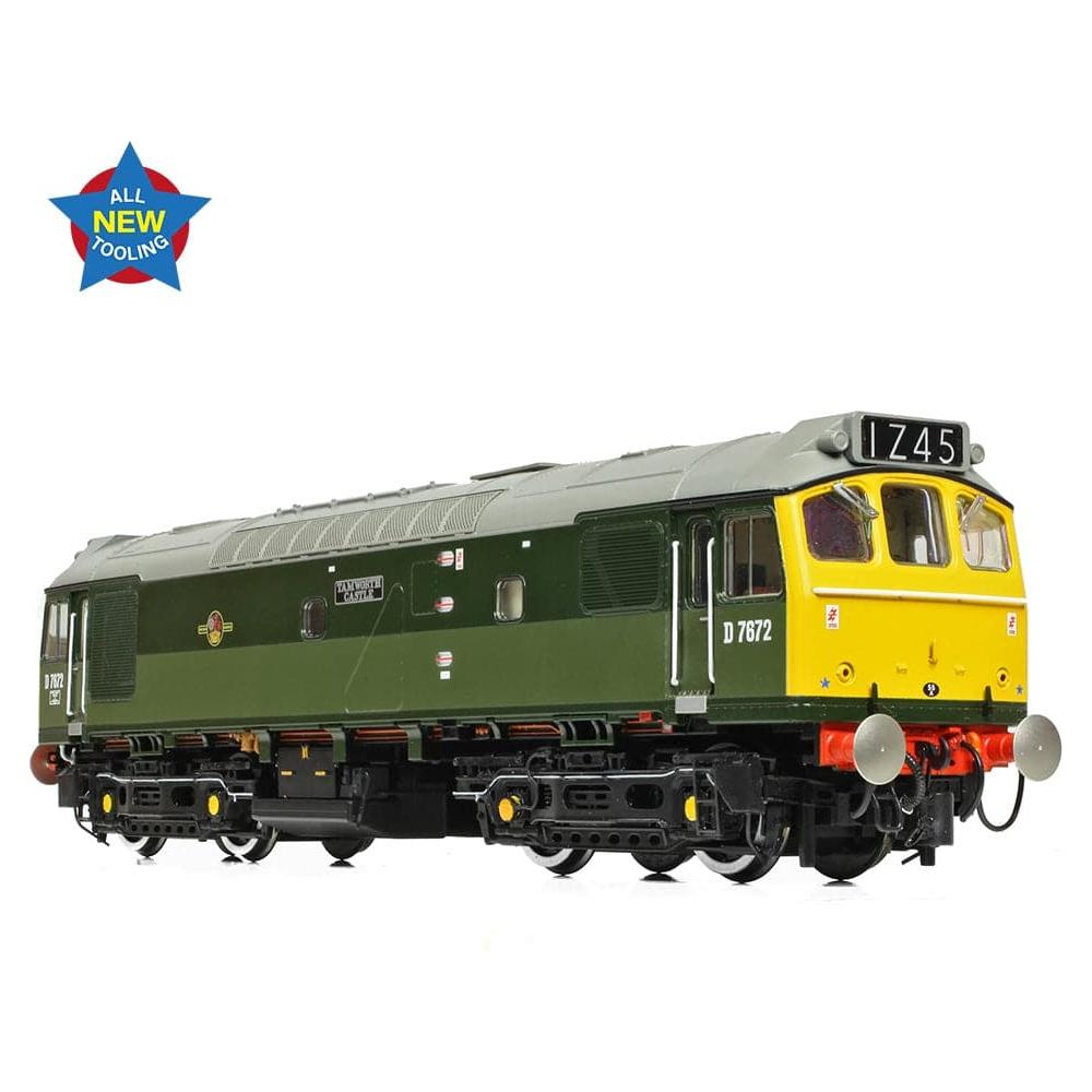 BRANCHLINE Class 25/3 D7672 'Tamworth Castle' BR Two-Tone Green (Full Yell. Ends)