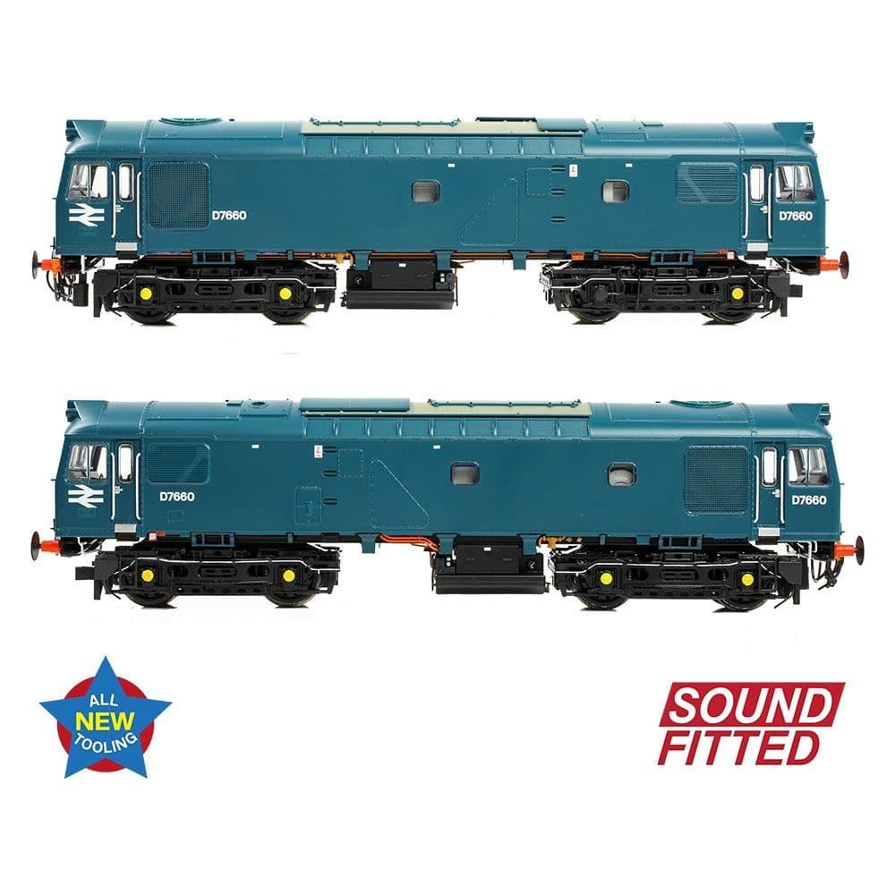 BRANCHLINE Class 25/3 D7660 BR Blue (Small Yellow Panels)