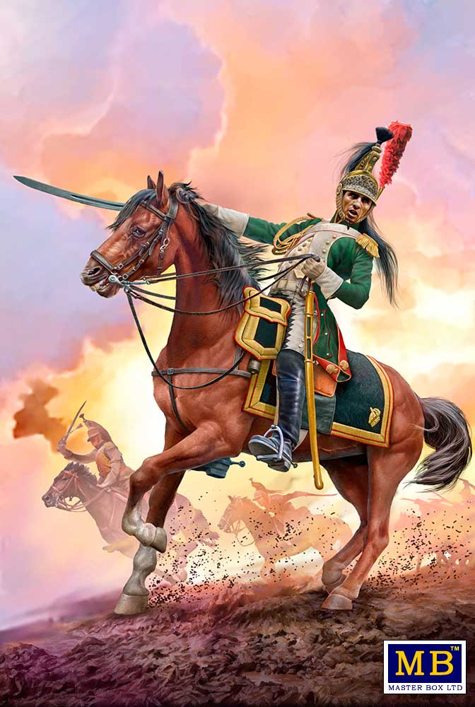 MASTER BOX Napoleonic Wars Series. Dragoon Regiment of the Imperial Guard, The Battle of Friedland, June 14, 1807. Officer / Senior Sergeant