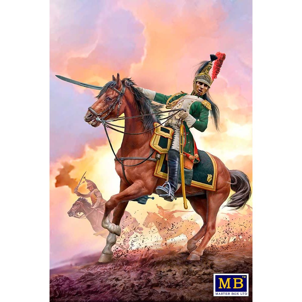 MASTER BOX Napoleonic Wars Series. Dragoon Regiment of the Imperial Guard, The Battle of Friedland, June 14, 1807. Officer / Senior Sergeant