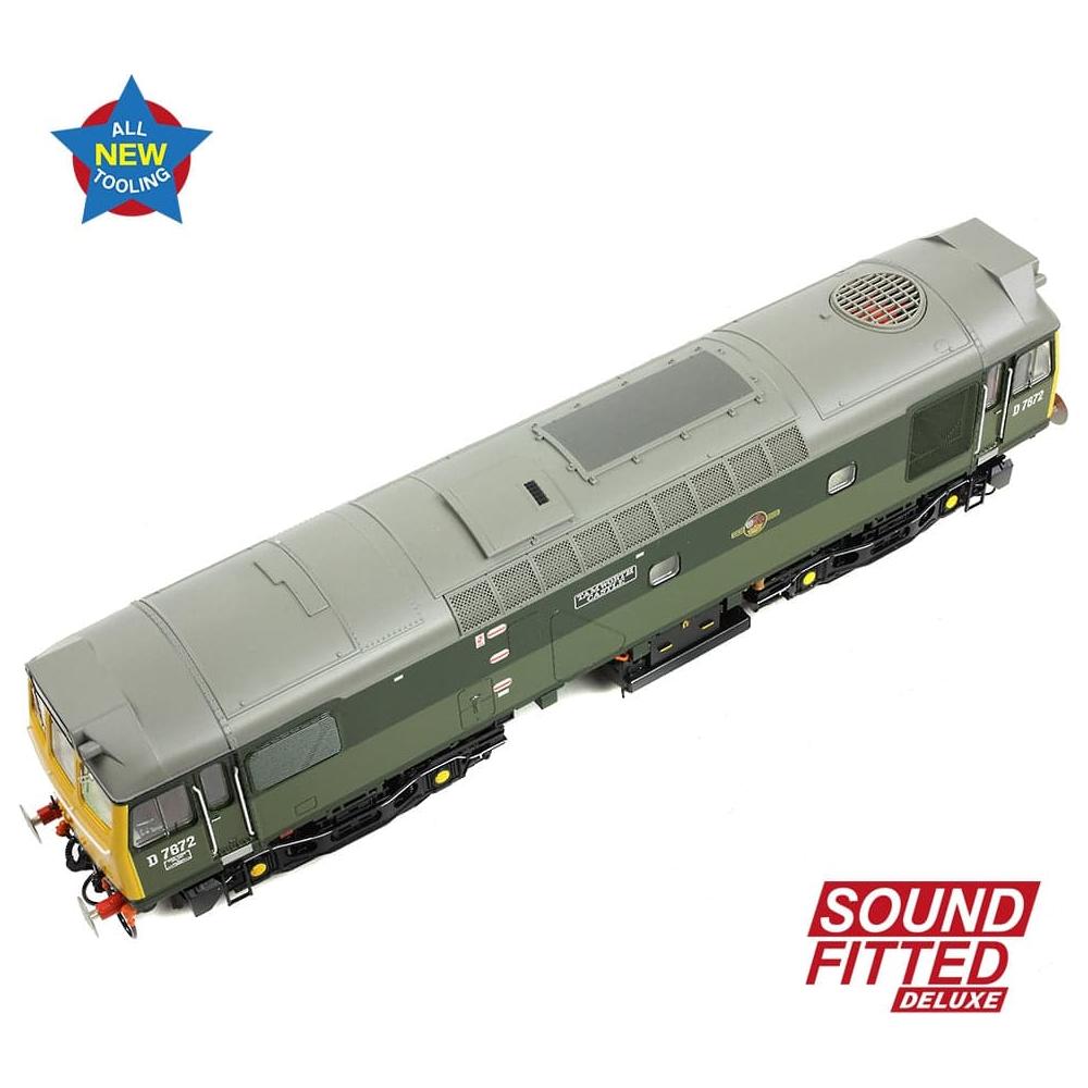 BRANCHLINE OO Class 25/3 D7672 'Tamworth Castle' BR Two-Tone Green (Full Yell. Ends)