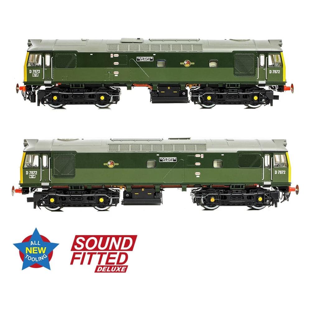 BRANCHLINE OO Class 25/3 D7672 'Tamworth Castle' BR Two-Tone Green (Full Yell. Ends)