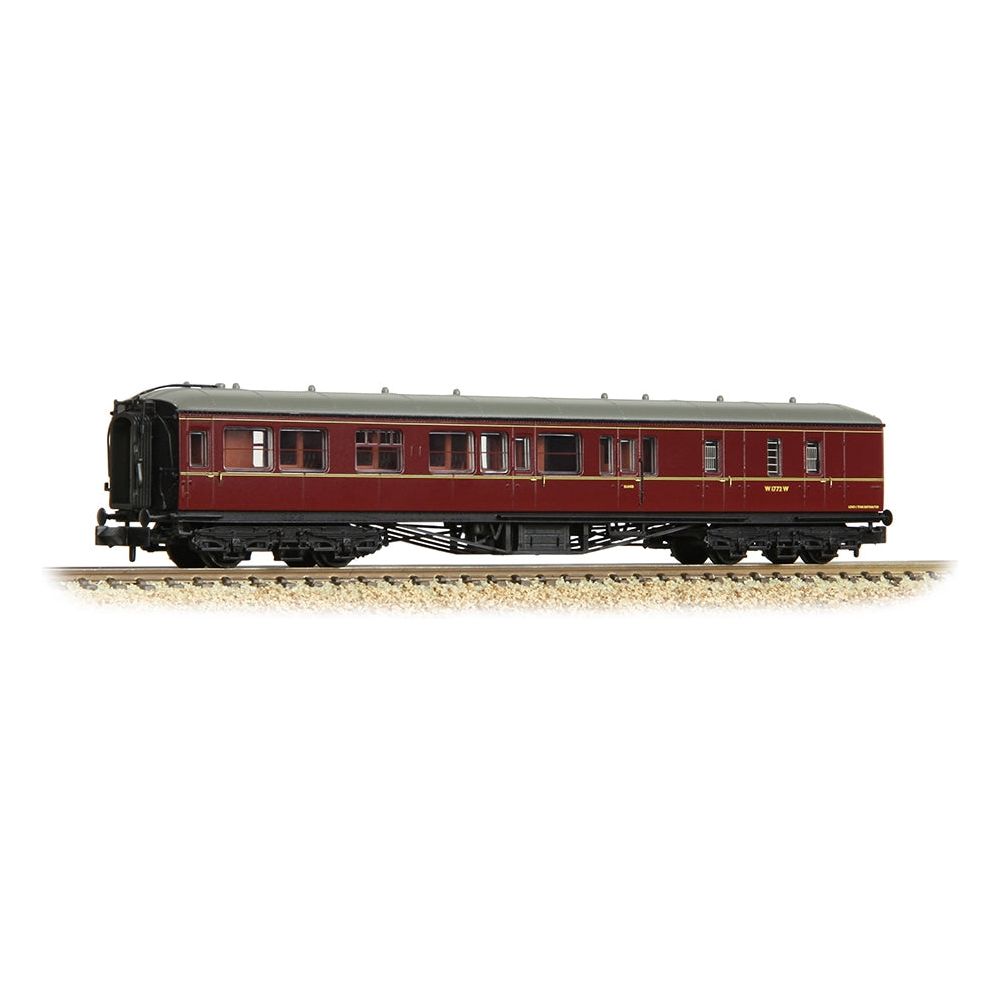 GRAHAM FARISH GWR Hawksworth Brake Second Corridor BR Maroon