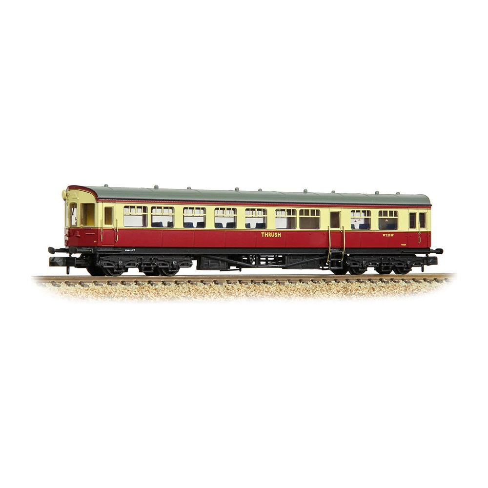 GRAHAM FARISH GWR Hawksworth Auto-Trailer 'Thrush' BR Crimson & Cream