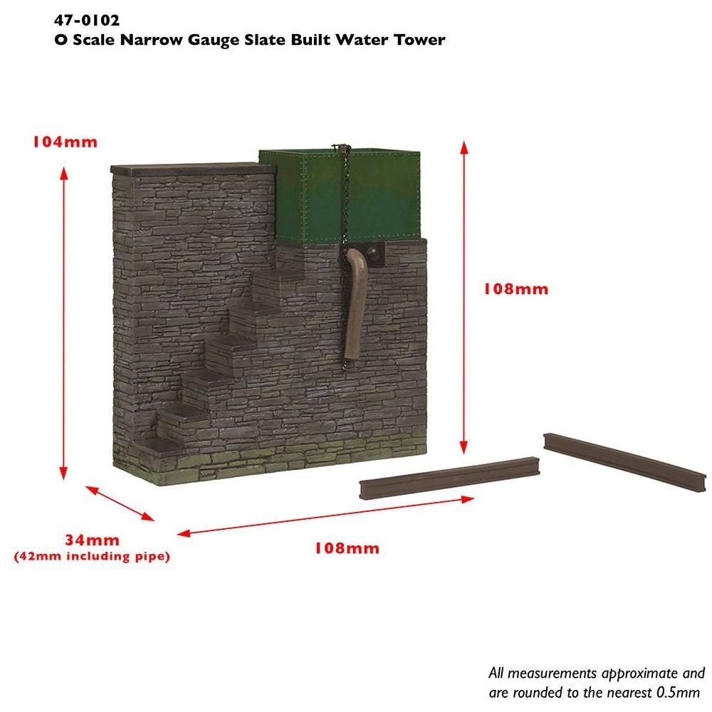 SCENECRAFT Narrow Gauge (NG7) Slate Built Water Tower