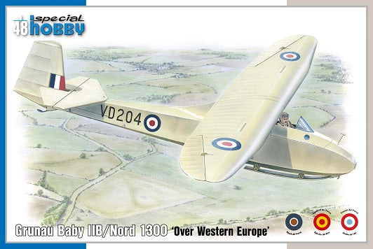 SPECIAL HOBBY 1/48 Grunau Baby IIB/Nord 1300 'Over Western Europe' Plastic Model Kit