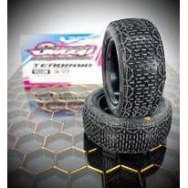 SWEEP Tendroid 4WD Front Yellow 1/10 Buggy Tyres Only 2 Pc