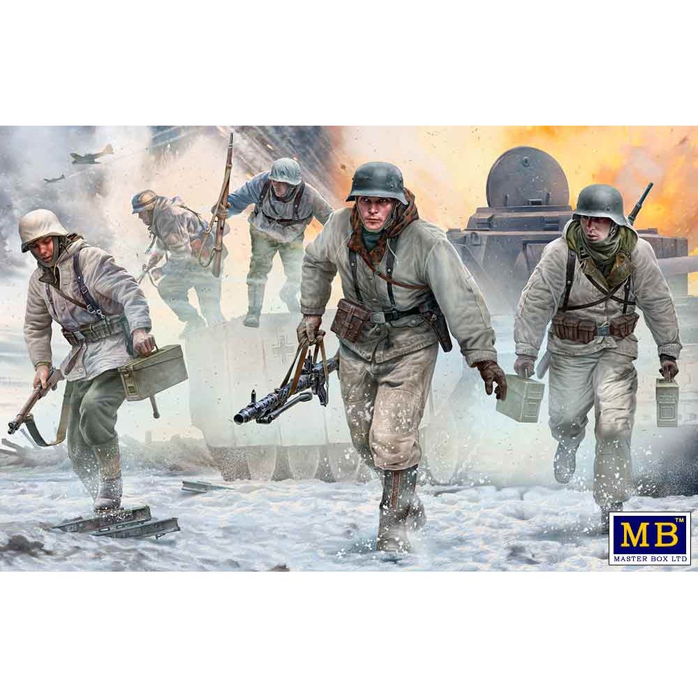 MASTER BOX German Machinegun Team. Autumn-winter 1944. WW II era