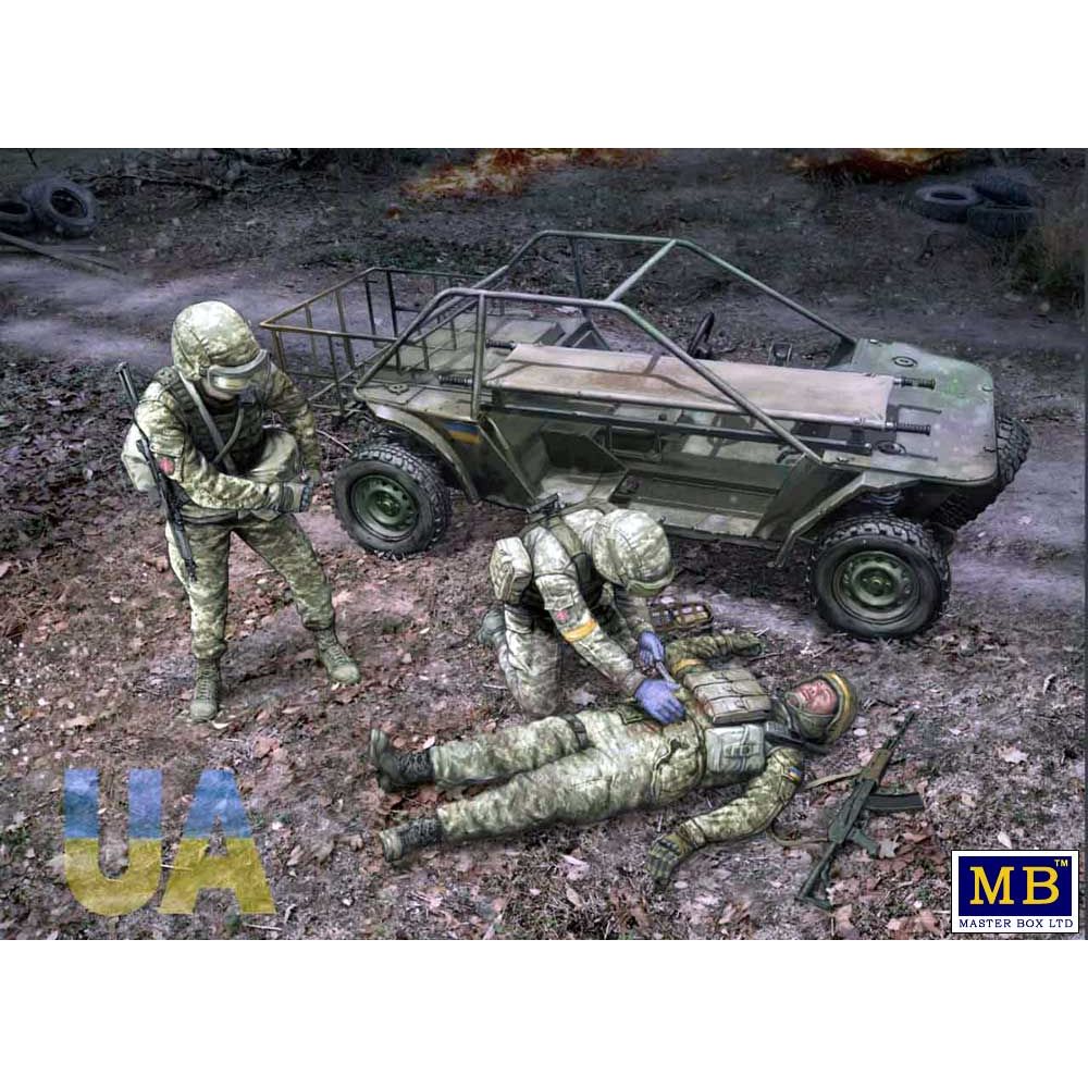 MASTER BOX Russian-Ukrainian War series. Buggy Mongoose. The Ukrainian Battlefield evacuation version with crew