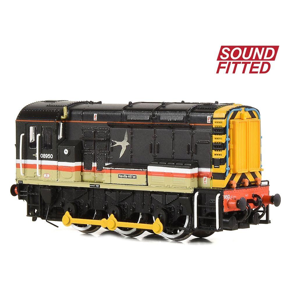 GRAHAM FARISH N Class 08 08950  'Neville Hill 1st' BR InterCity (Swallow) DCC Sound Fitted