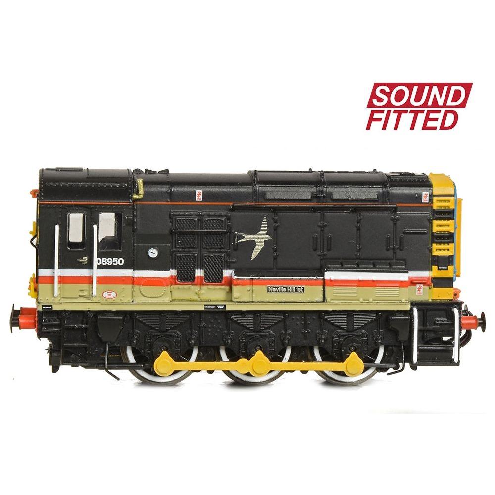 GRAHAM FARISH N Class 08 08950  'Neville Hill 1st' BR InterCity (Swallow) DCC Sound Fitted
