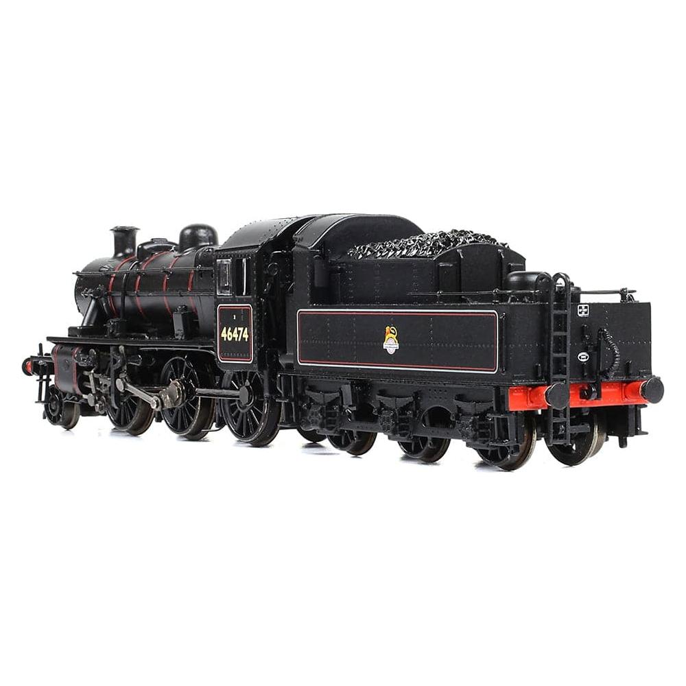 GRAHAM FARISH N Ivatt 2MT 46474 BR Lined Black (Early Emblem)