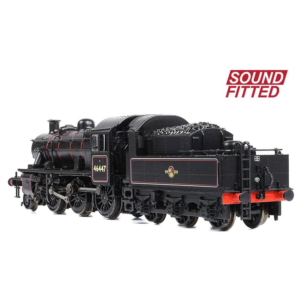 GRAHAM FARISH N Ivatt 2MT 46447 BR Lined Black (Late Crest) DCC Sound Fitted