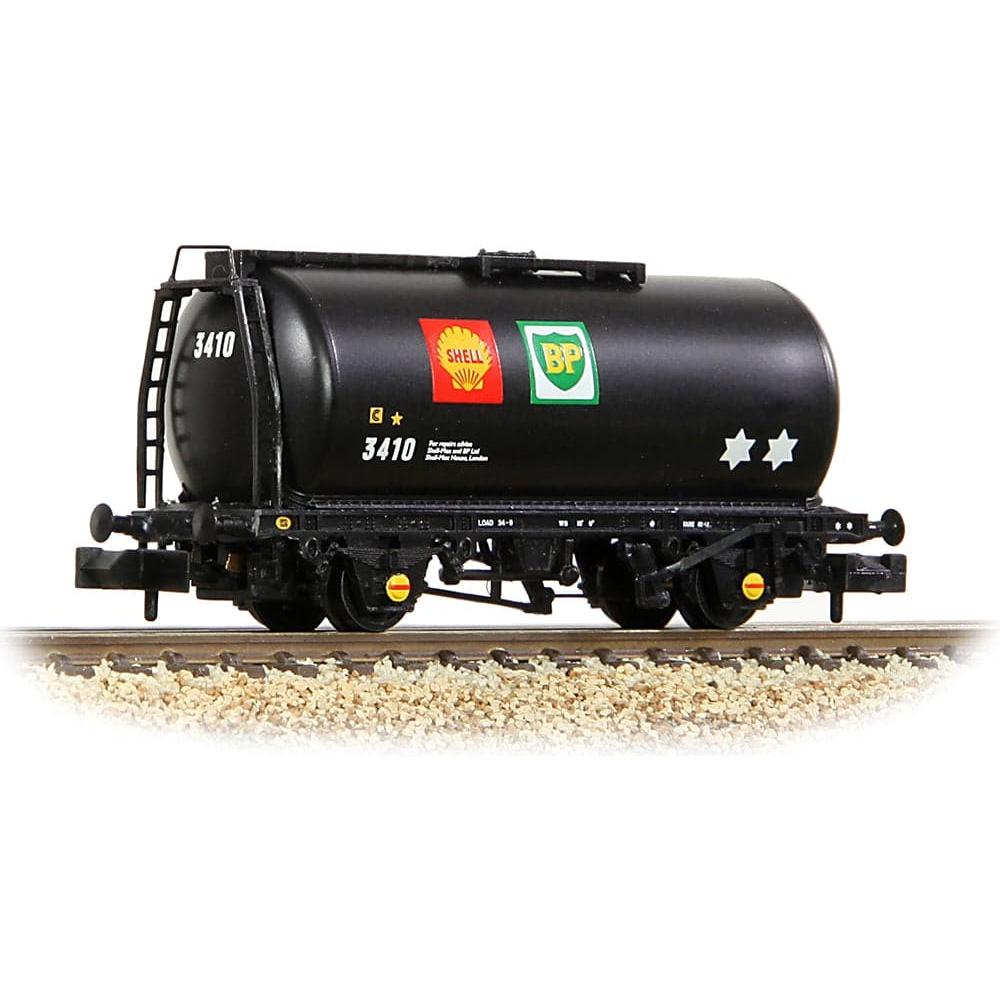 GRAHAM FARISH N BR 3410 45T TTA Tank Wagon 'Shell/BP' Black