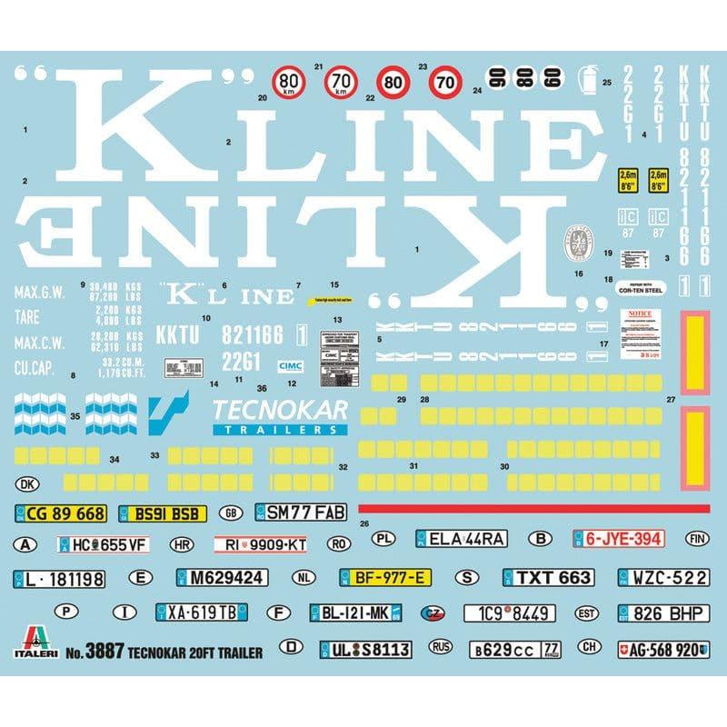 ITALERI 1/24 20' Container Trailer