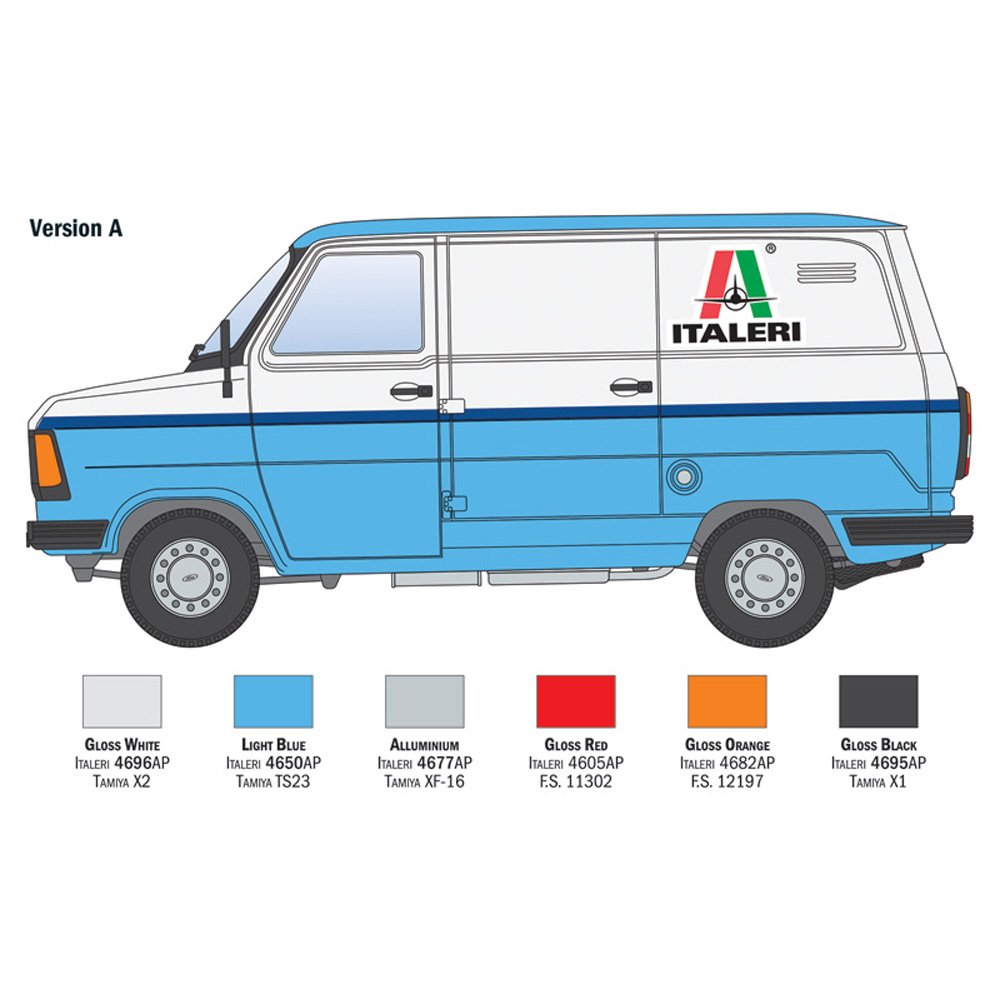 ITALERI 1/24 Ford Transit "Italeri"-Rubber Tyres