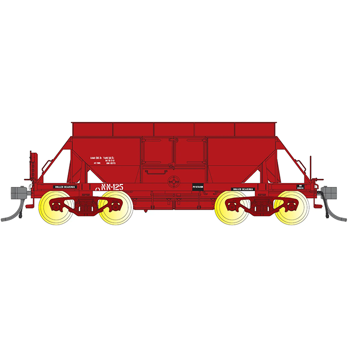 IDR HO VR NN/VHWA Ballast Wagon 4-Pack 6 (VHWA-118, VHWA-123 30t Bogies, NN-125 and VHWA-97 40t RB Bogies)