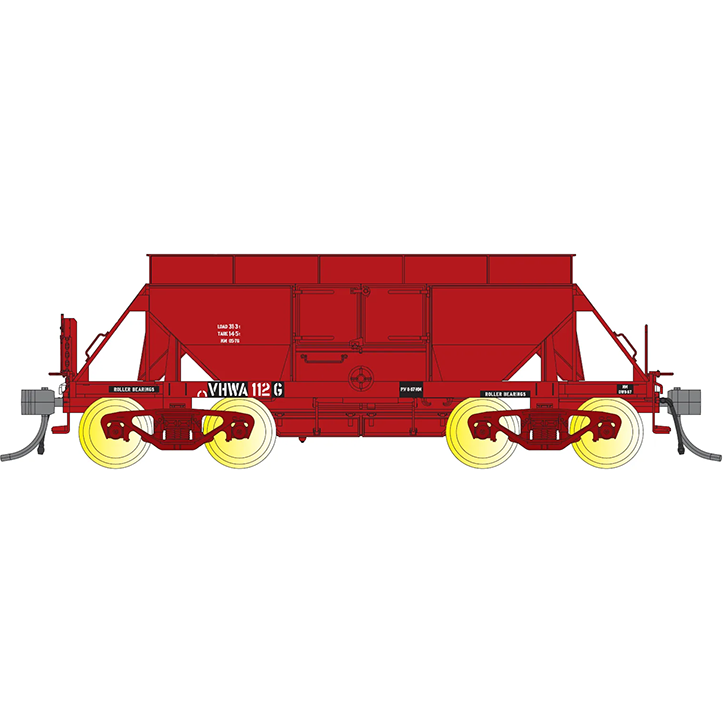 IDR HO VR NN/VHWA Ballast Wagon 4-Pack 7 (VHWA-141, VHWA-68, VHWA-112 30t Cast, VHWA-109 40t RB Bogies)