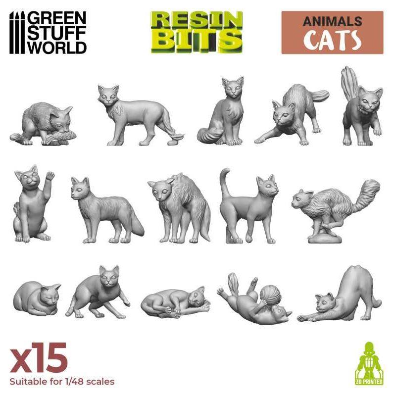 GREEN STUFF WORLD 3D printed set - Cats