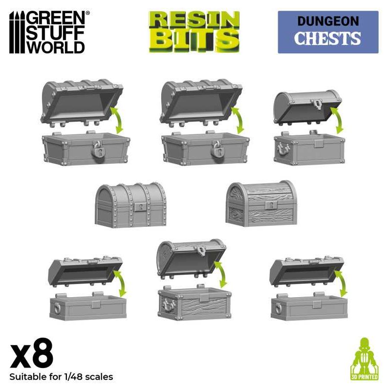 GREEN STUFF WORLD 3D printed set - Chests