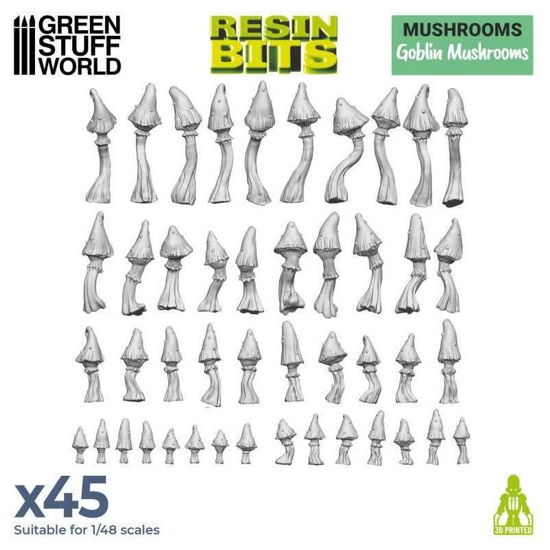 GREEN STUFF WORLD 3D printed set - Goblin Mushrooms