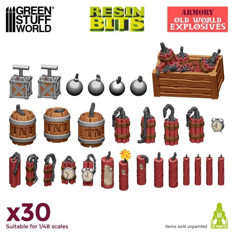 GREEN STUFF WORLD 3D printed set - Old World Explosives