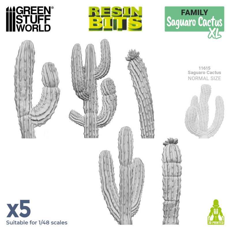 GREEN STUFF WORLD 3D printed set - Saguaro Cactus XL
