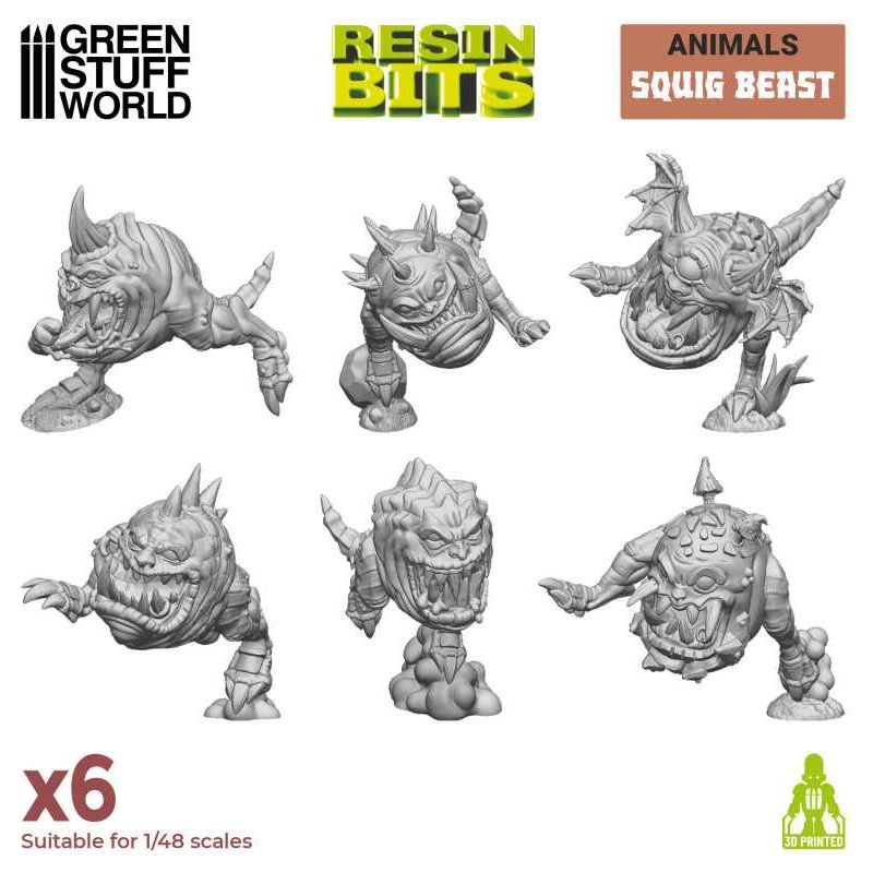 GREEN STUFF WORLD 3D printed set - Squig beasts