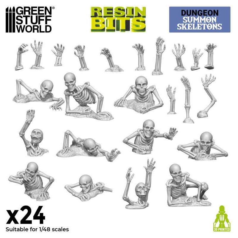 GREEN STUFF WORLD 3D printed set - Summon Skeletons 1:48