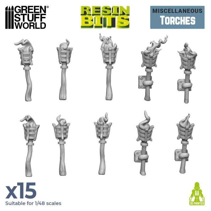 GREEN STUFF WORLD 3D printed set - Torches